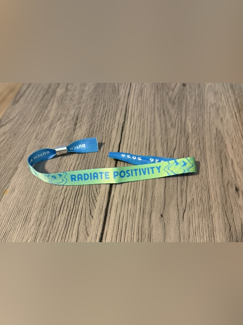 Light blue/Green Radiate Positivity Dutch bros Wrist Bands Merch Drop April 20